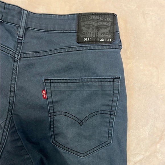 Levi's 511 Blue Skinny fit Jeans Denim Size 33x34 - Picture 4 of 9